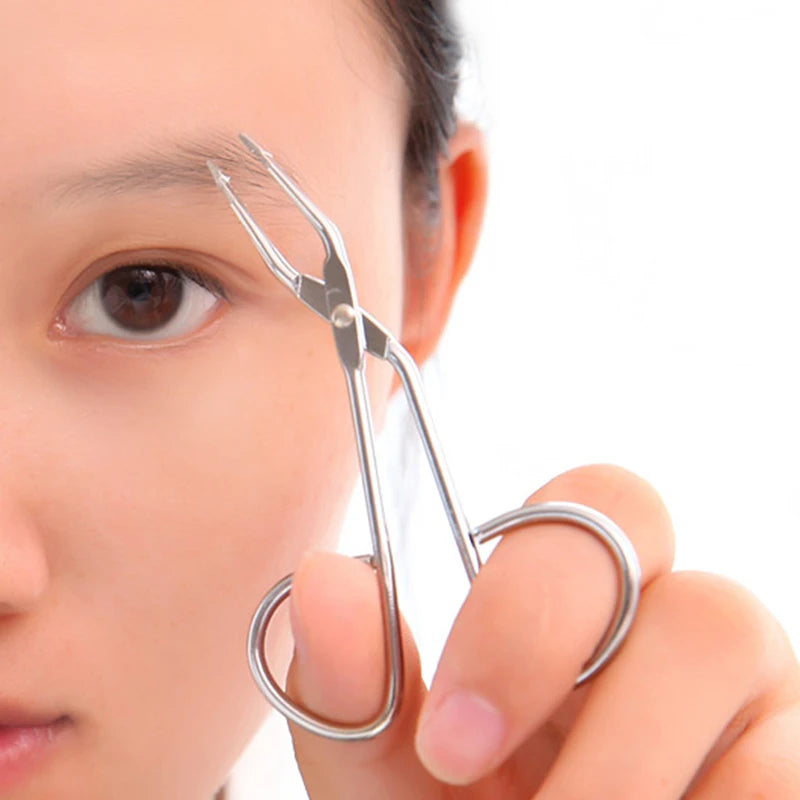 Stainless Steel Slant Tip Eyebrow Tweezers | Makeup Tool Eyebrow Tweezers PLUSH
