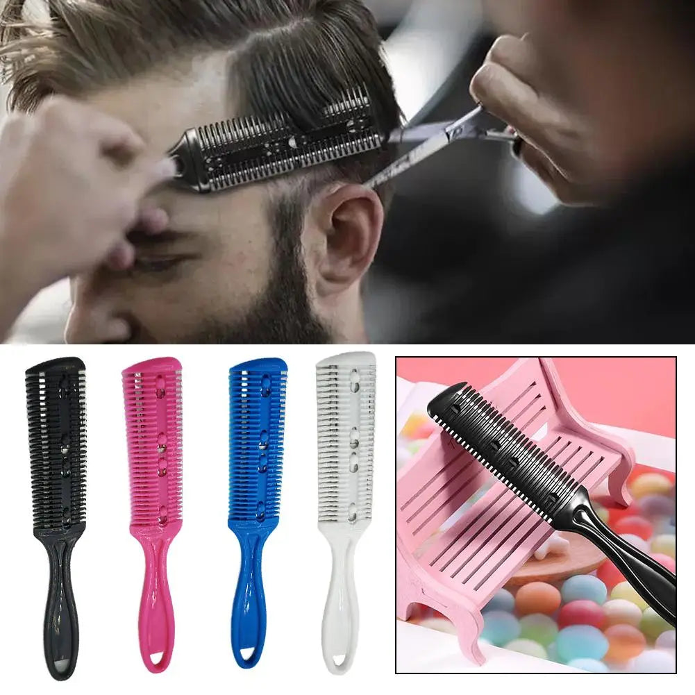 Barber Hair Cutting Comb with Razor Blade | Thinning Trimmer Hair Cutting Comb PLUSH