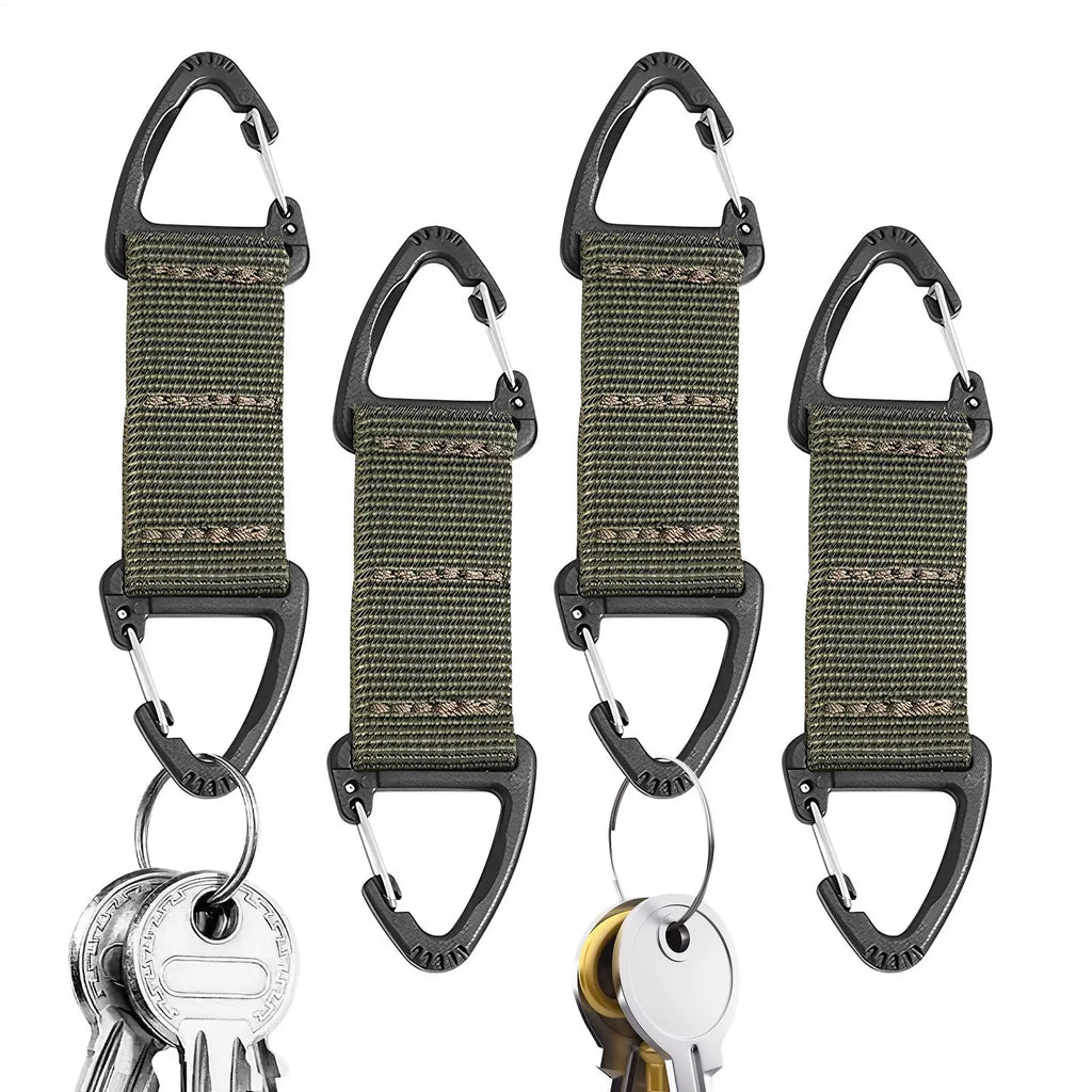 4-Pack Rotatable Carabiner Hook – Quick-Release Belt Clip Carabiner Clip PLUSH