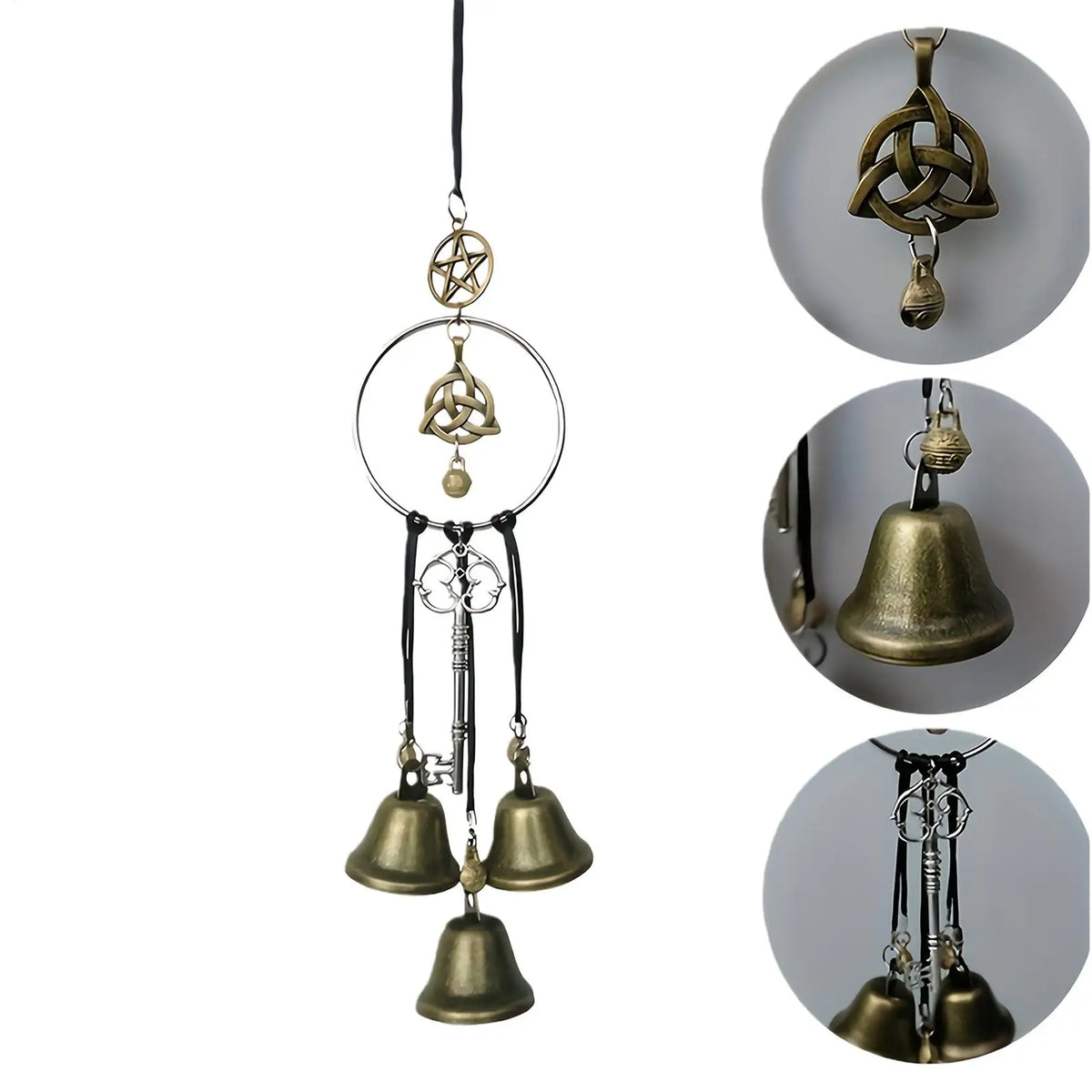 Witch Bells Door Knob Wind Chime – Vintage Hanging Ornament Decorative Wind Chime PLUSH