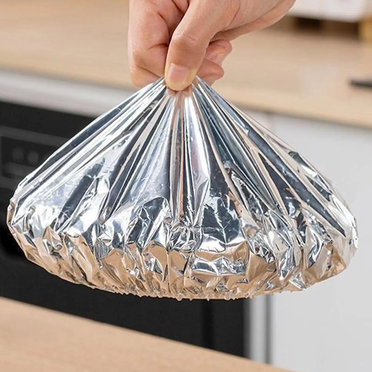 50pcs Reusable Aluminum Foil Bowl Covers – Food Grade Heat Wrap Food Cover Wrap PLUSH