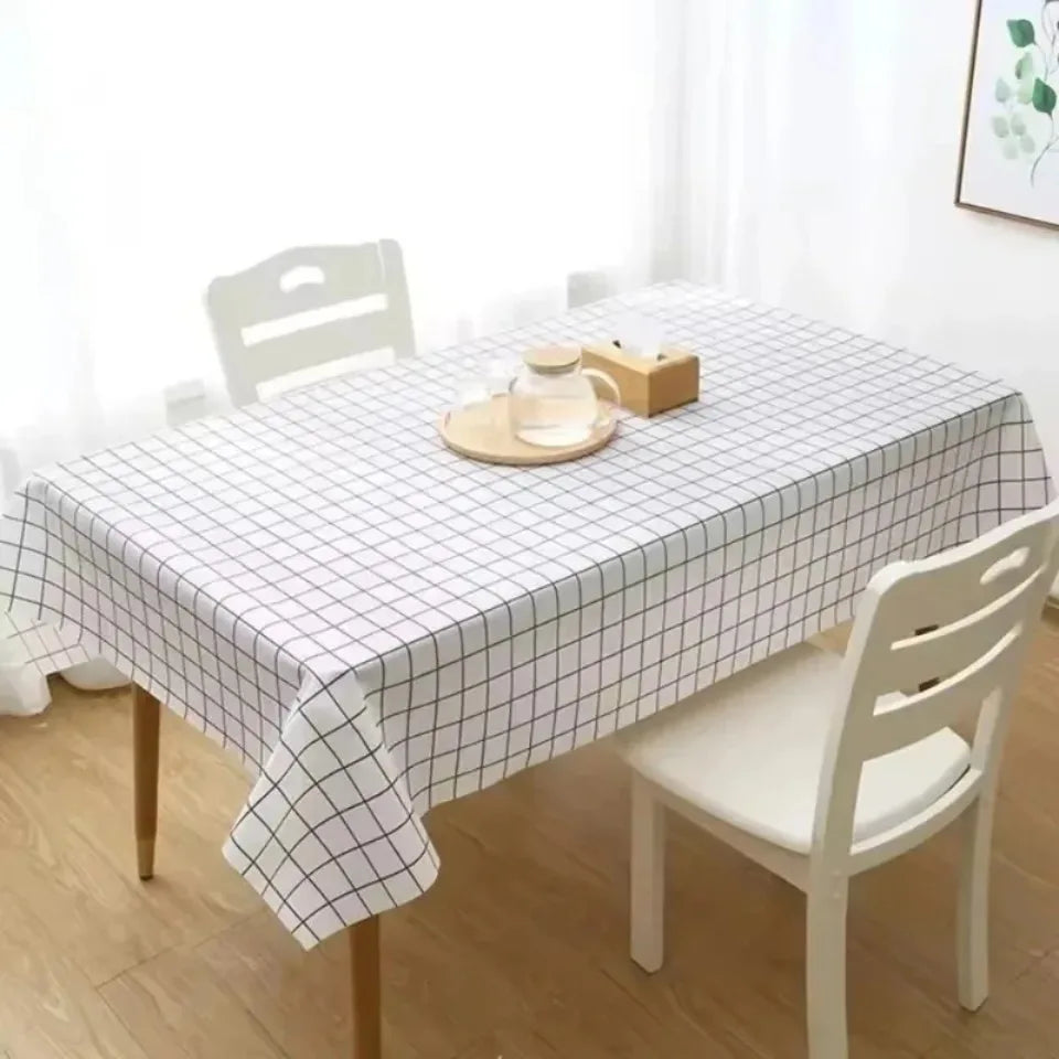 Disposable Checkered Tablecloth Plastic Cover 2/5pcs 140x100cm Disposable Tablecloth PLUSH