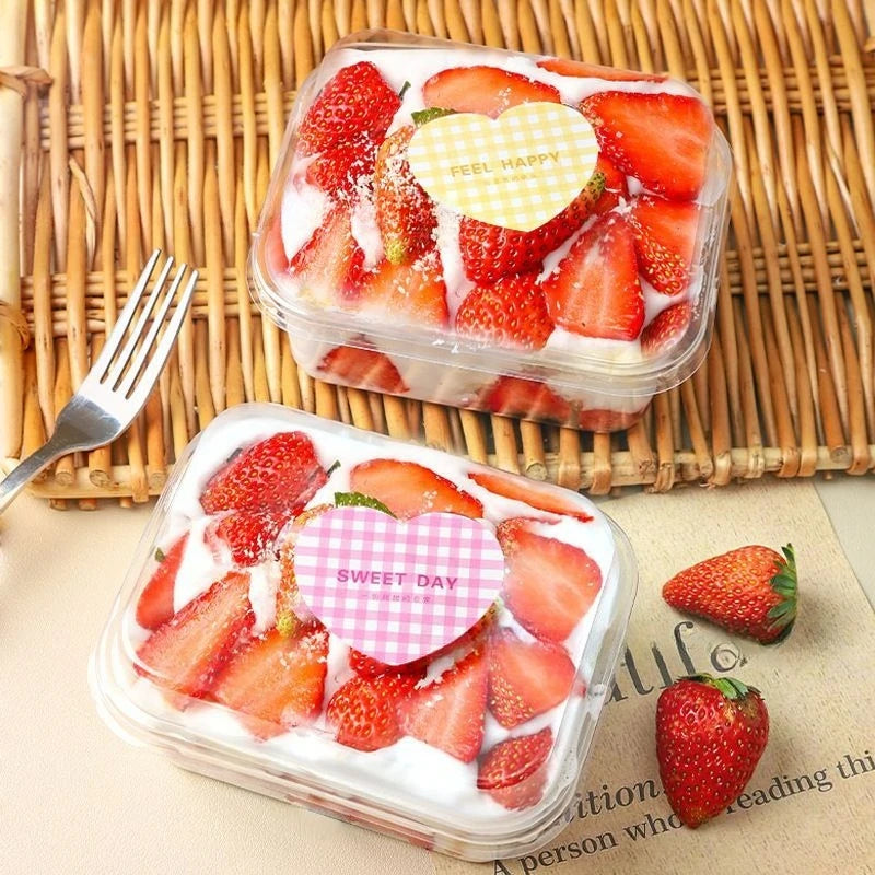 Transparent Disposable Cake Boxes with Lid – 5/15/25pcs Disposable Cake Box PLUSH