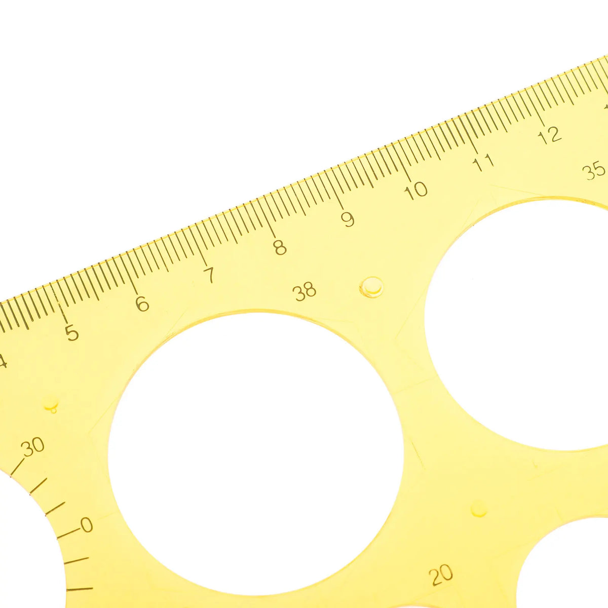 Yellow Plastic Circle Template Ruler – Multi-Function Drafting Tool Circle Template Ruler PLUSH