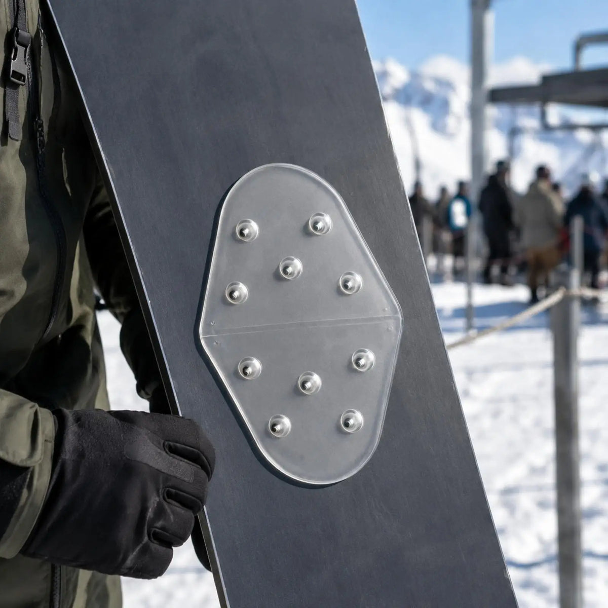 Transparent Snowboard Stomp Pad | Slim 3M Traction Grip Snowboard Stomp Pad PLUSH