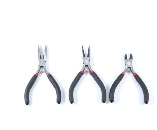 Jewelry Pliers Set – Round, Needle, Curved & Wire Cutters Jewelry Making Pliers PLUSH 3pcs Pliers Set02