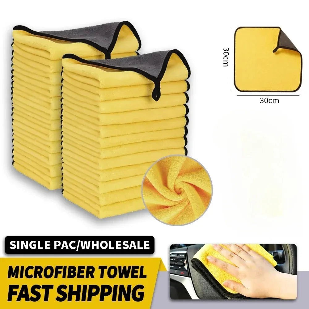 Microfiber Car Wash Towels 30x30cm – 3/5/10 Pack Microfiber Cleaning Towel PLUSH