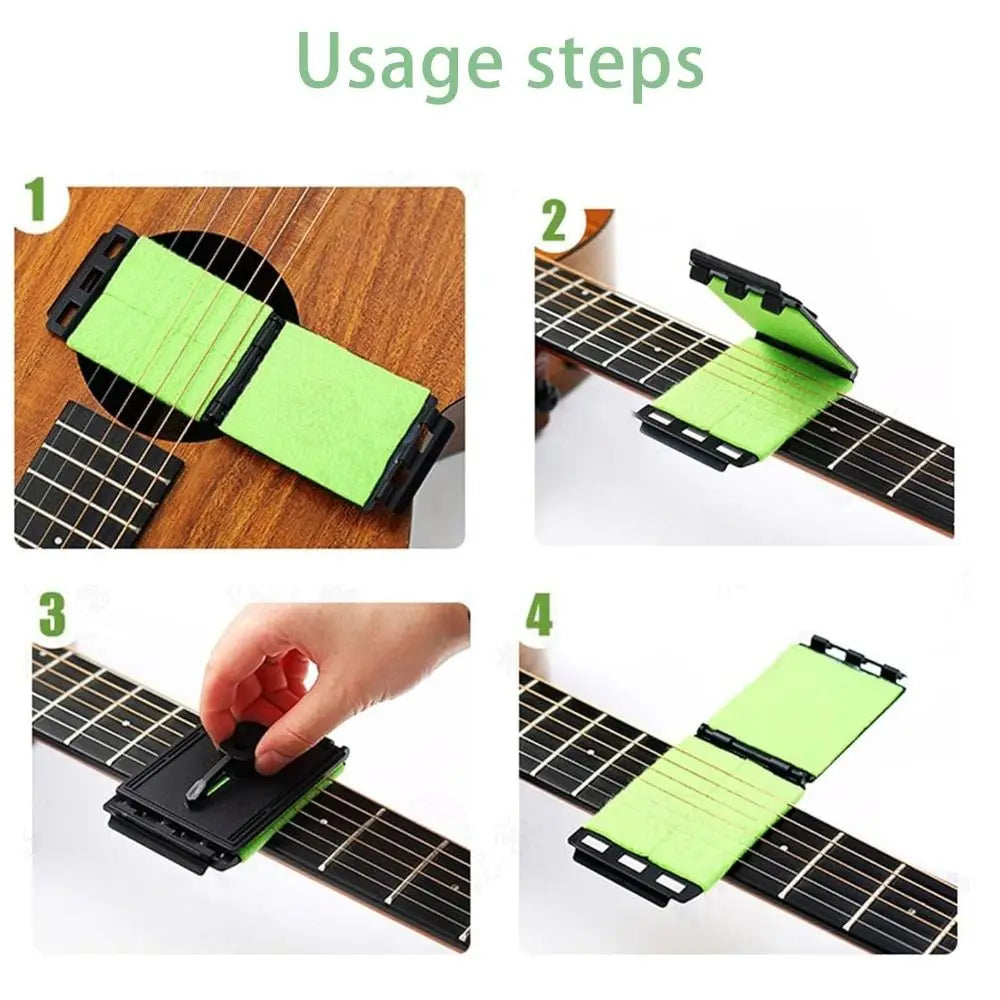 2-Pack Guitar String Cleaner Brush & Fretboard Scrubber Tool Guitar Cleaning Tool PLUSH