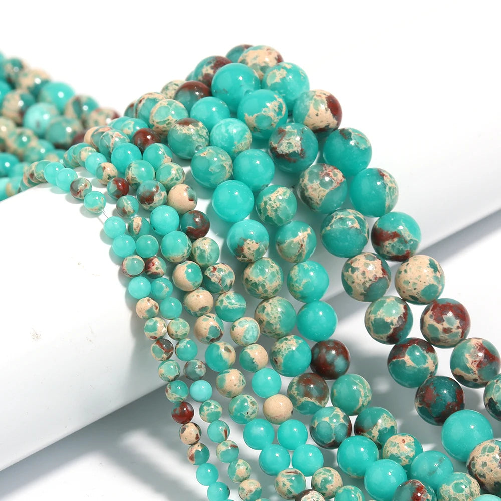 Green Shoushan Stone Beads 4–10mm | DIY Jewelry Making Natural Stone Beads PLUSH