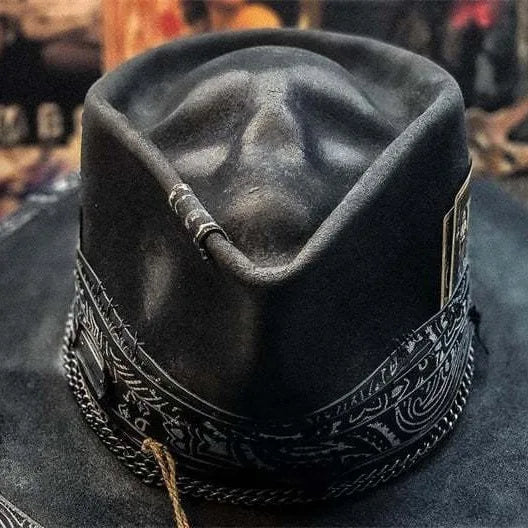 Handmade Skull Cowboy Hat | Halloween Party Costume Hat Halloween Costume Hat PLUSH