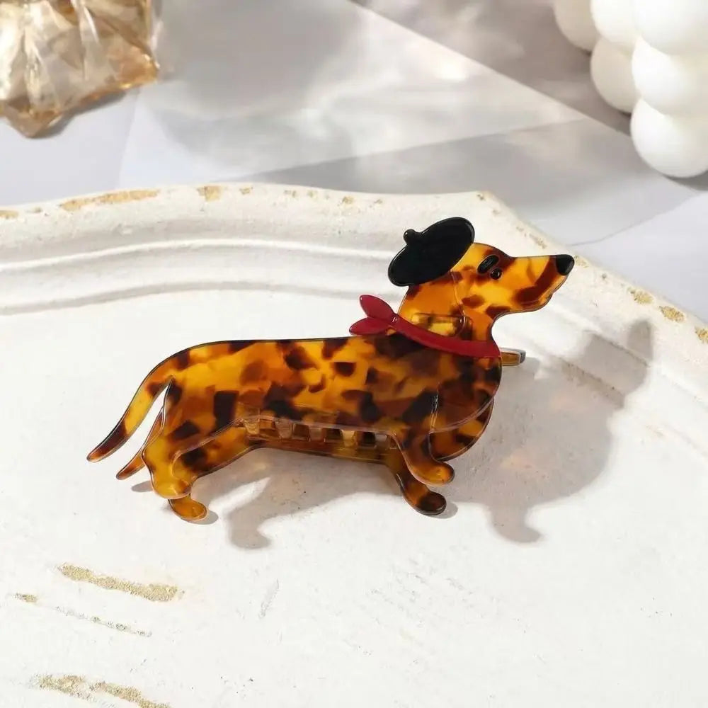 Dachshund Hair Claw Clip – Cute Acetate Shark Clip for Women Hair Claw Clip PLUSH