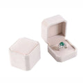 Velvet Jewelry Box – Earring & Ring Storage Display Case Jewelry Display Box PLUSH beige