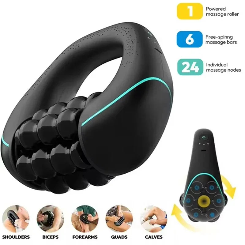 Portable Vibrating Massage Roller | USB Rechargeable, Adjustable Speed Handheld Massager PLUSH