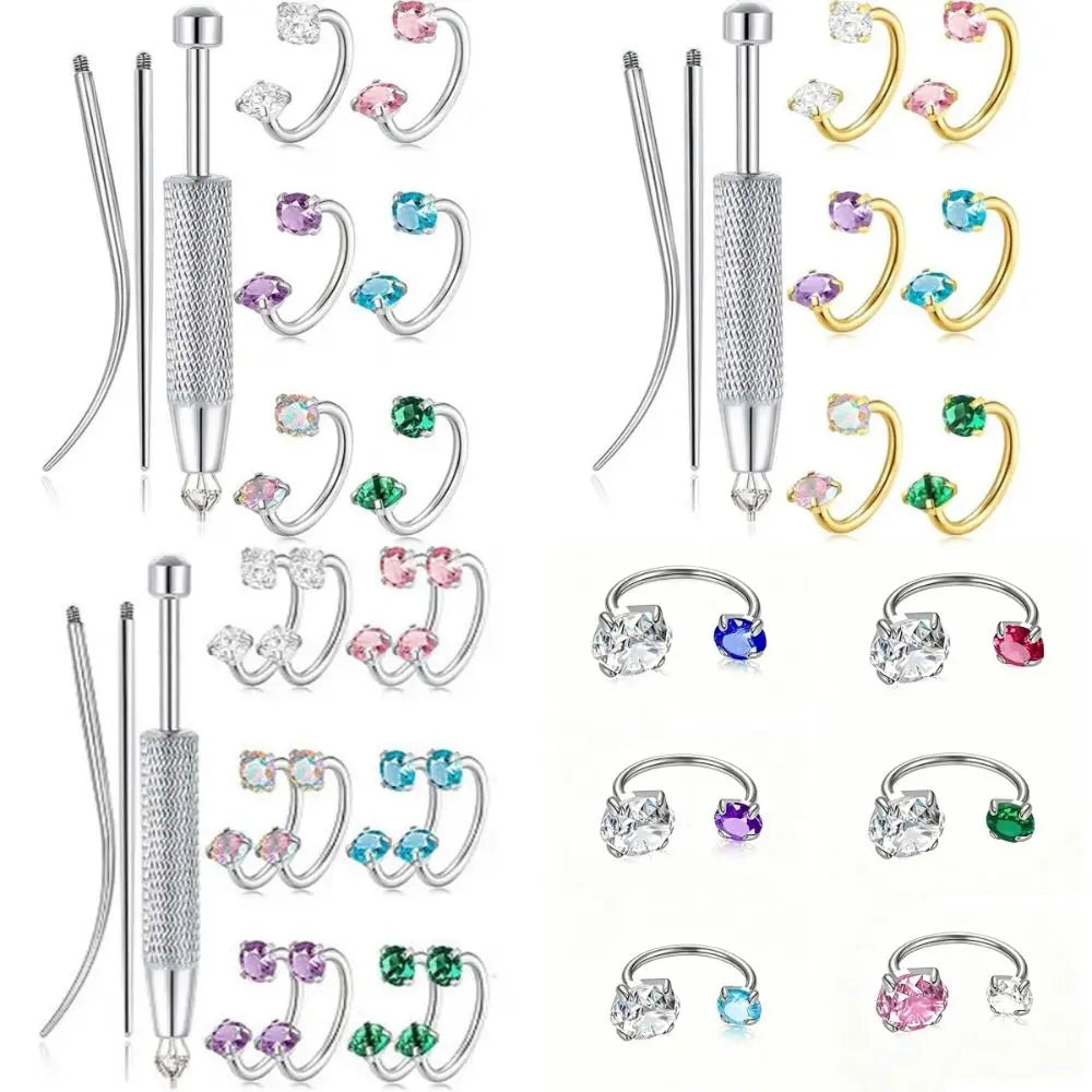 Stainless Steel Ear Piercing Tool Set – Taper & Ball Grabber Piercing Tool Set PLUSH