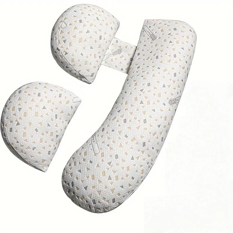 H-Shaped Pregnancy Pillow – Waist & Abdomen Side Sleep Support Pregnancy Body Pillow PLUSH White