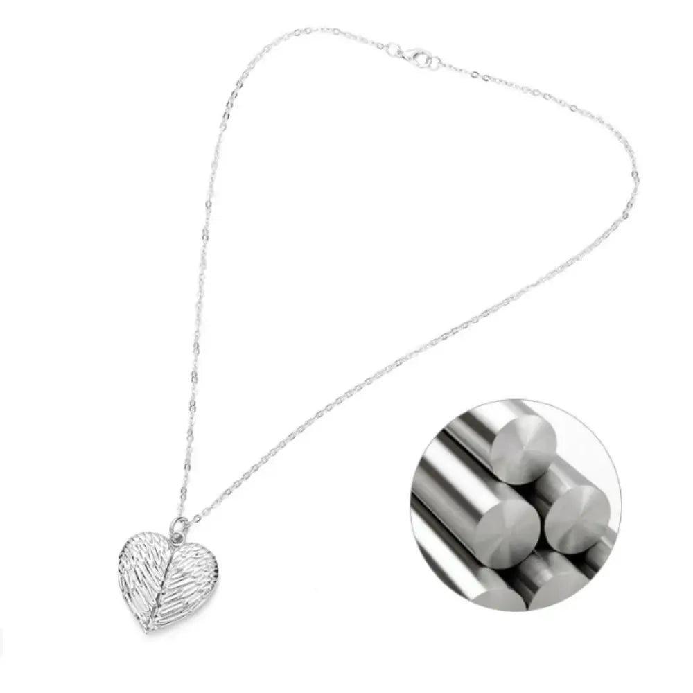 Sublimation Blank Angel Wing Heart Pendant Necklace – Gold Pendant Necklace PLUSH