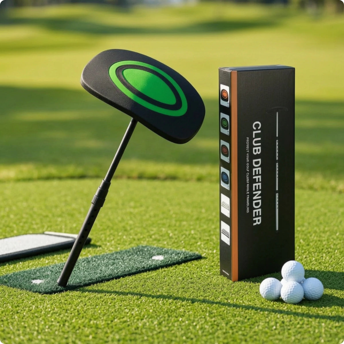 MagiDeal Golf Club Travel Support Rod – Telescopic, Lightweight Golf Travel Accessory PLUSH Black Green