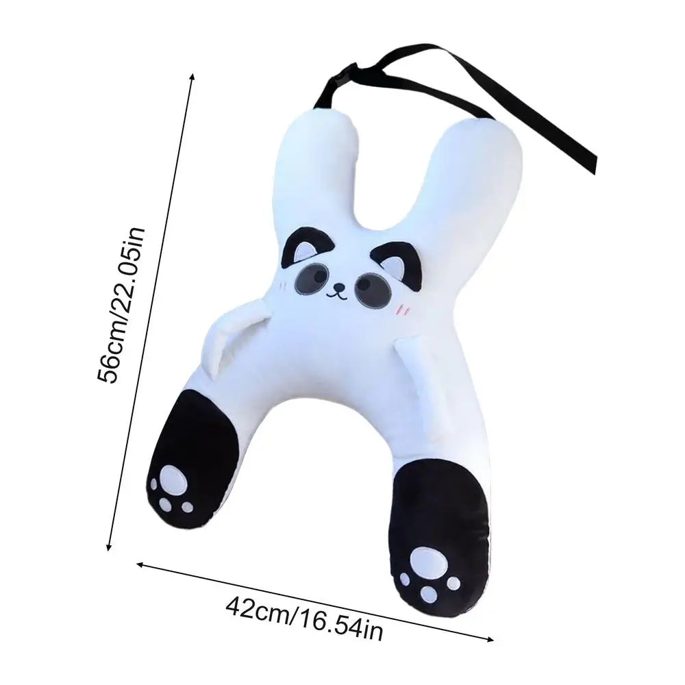 Kids Car Seat Head & Neck Pillow – Cute Plush Cartoon Support Kids Travel Pillow PLUSH Blue