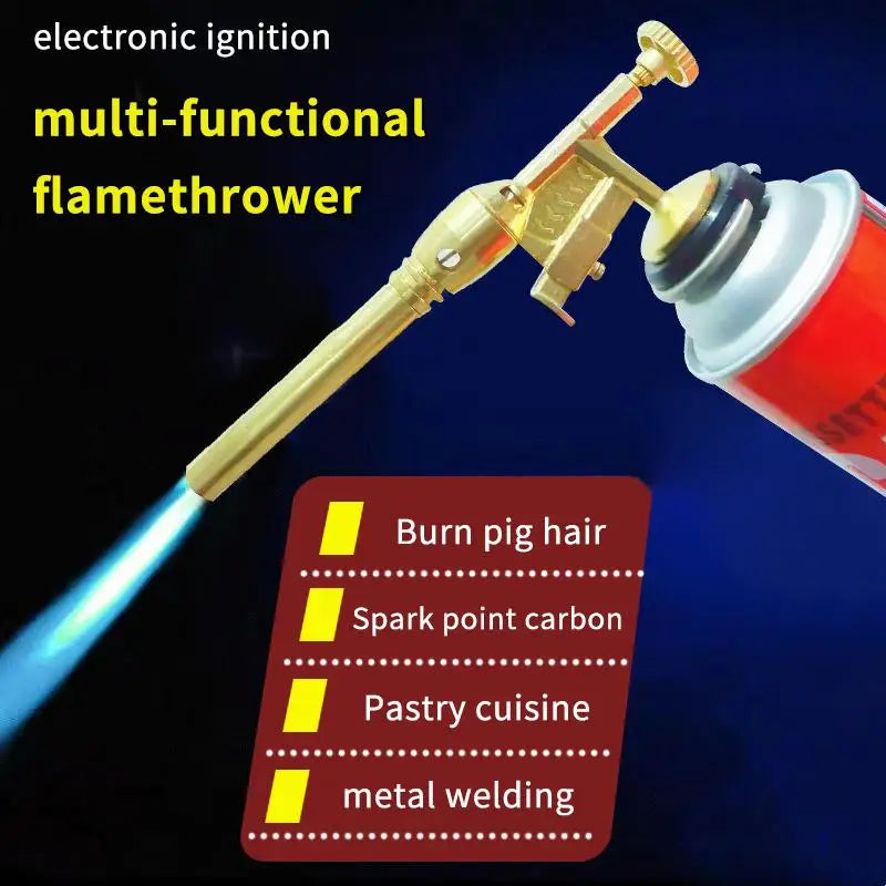 Gas Welding Torch – 1300°C Brass Flame Head for BBQ & Brazing Gas Welding Torch PLUSH