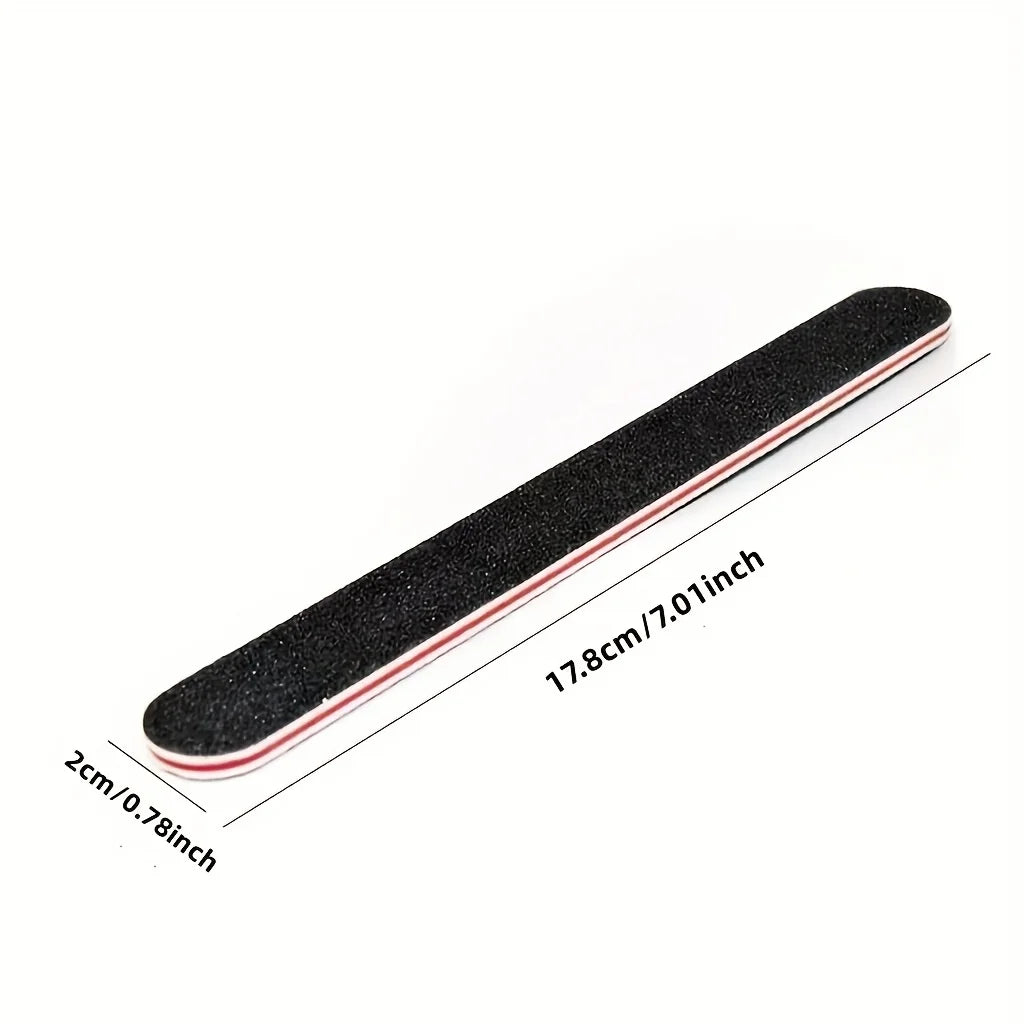5pcs Double-Sided Nail Files – Manicure & Pedicure Buffing Set Nail Files Set PLUSH