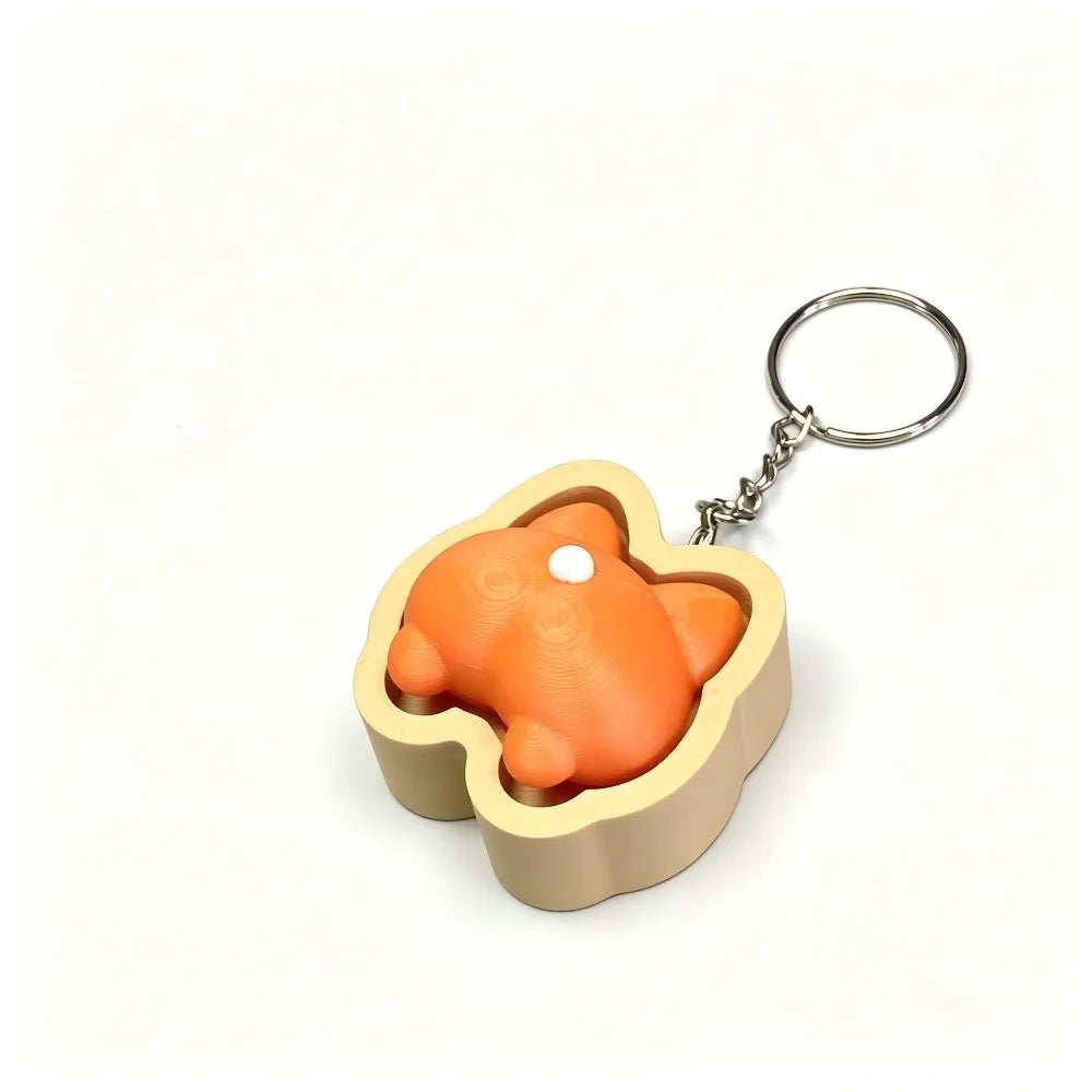 Cute Animal Fidget Clicker Keychain – Slow Rebound Squeeze Toy Fidget Keychain PLUSH Shiba Inu butt