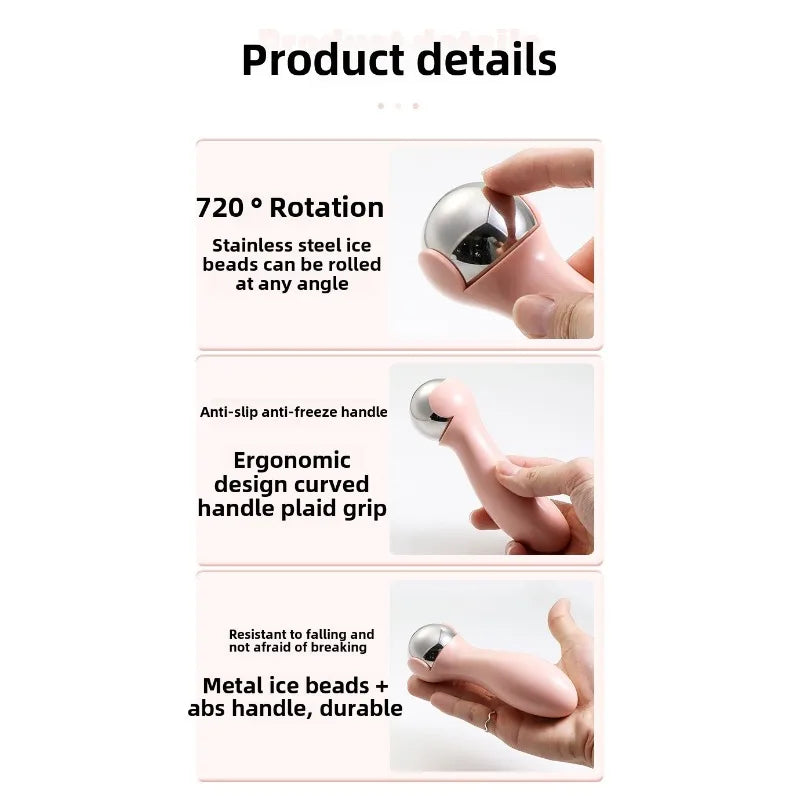 Stainless Steel Ice Globes – Hot & Cold Facial Massage Roller Facial Massage Roller PLUSH