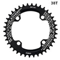 RIDERACE 104BCD Narrow Wide Chainring 32T-38T MTB Single Plate MTB Chainring PLUSH 38T Black