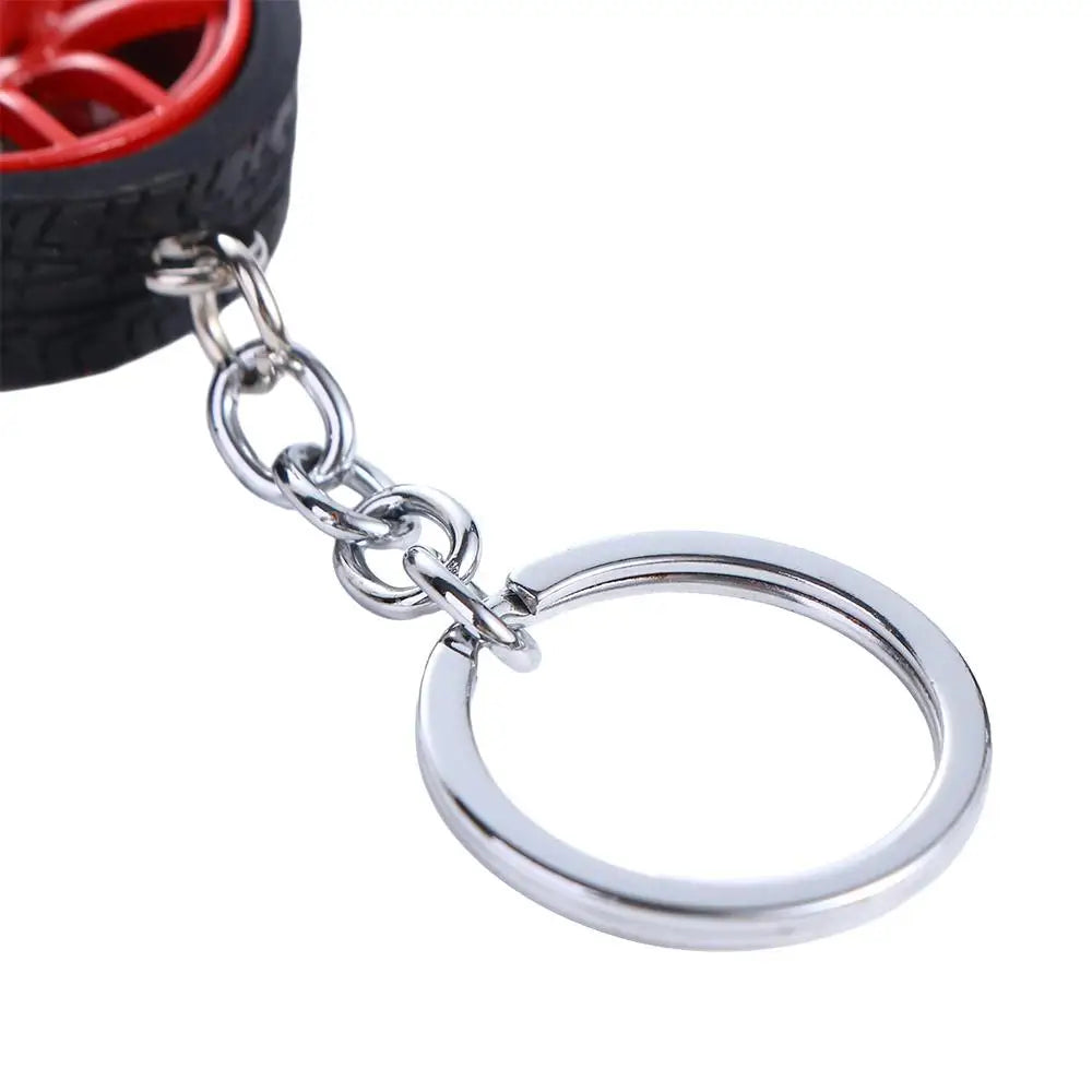 3D Car Wheel Keychain – Alloy Rim & Brake Disc Keyring Car Wheel Keychain PLUSH