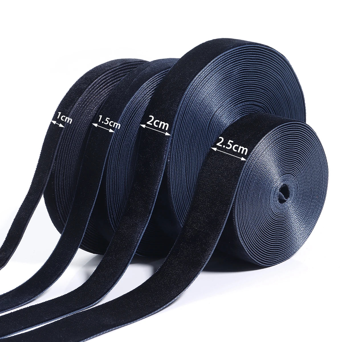 Navy Blue Velvet Ribbon 6–38mm, 5–10 Yds | DIY Gift Wrap Velvet Craft Ribbon PLUSH