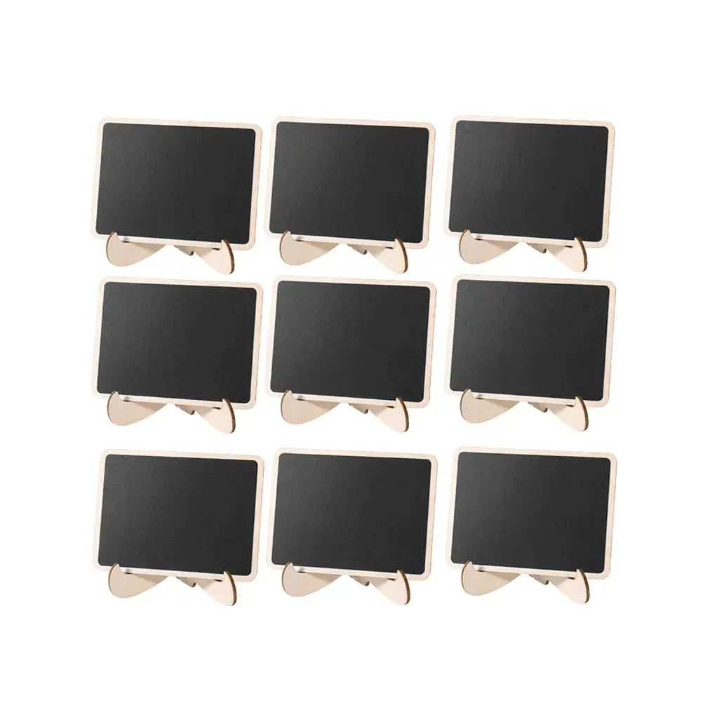 12pcs Mini Wooden Chalkboard Signs – Reusable Wedding & Party Labels Chalkboard Signs Set PLUSH