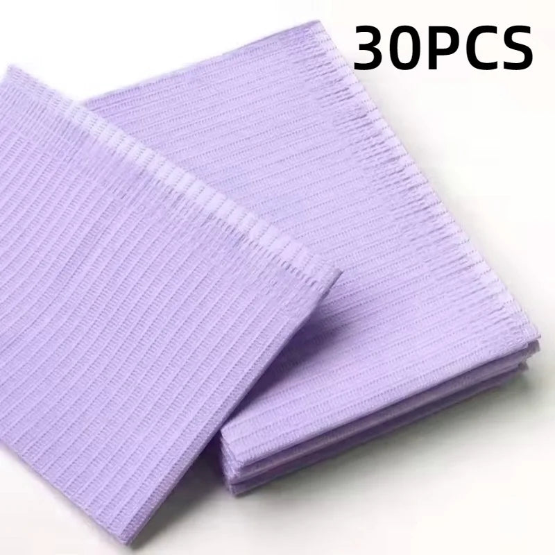 Disposable Nail Table Mats Waterproof Work Surface Covers 30/60pcs Nail Table Mats PLUSH Purple-30PCS