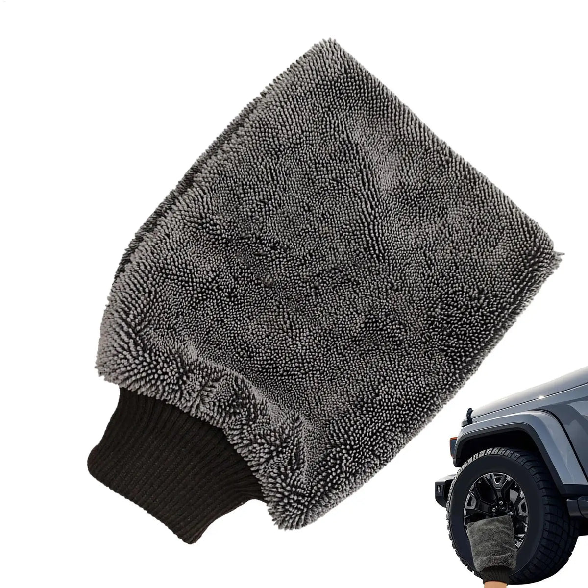 Microfiber Chenille Car Wash Mitt – Double-Sided Cleaning Glove Car Wash Mitt PLUSH