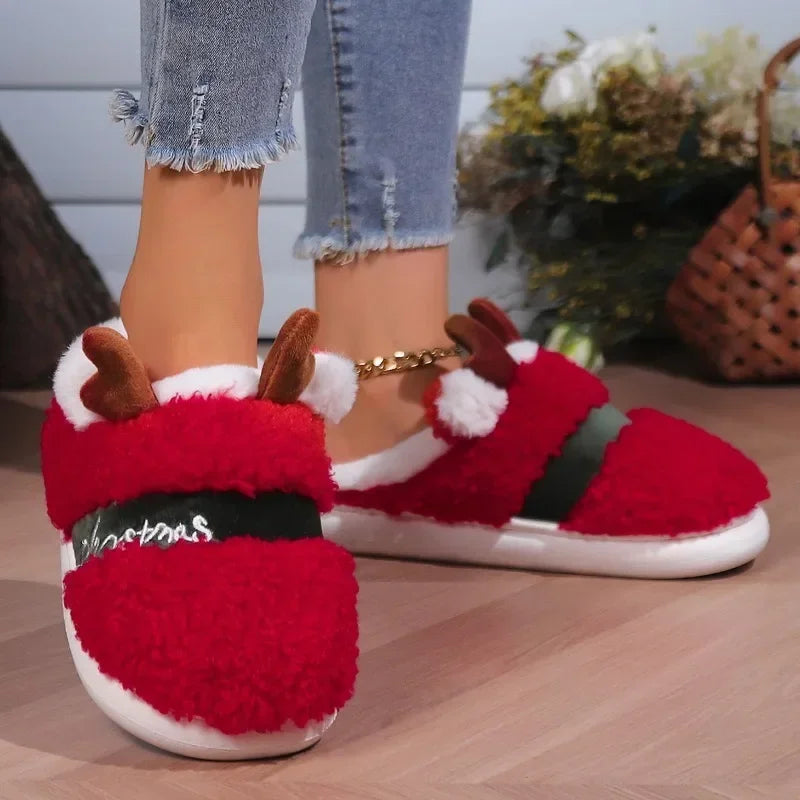 Plush Christmas Slippers – Cozy Anti-Slip Indoor Winter Shoes Winter Slippers PLUSH