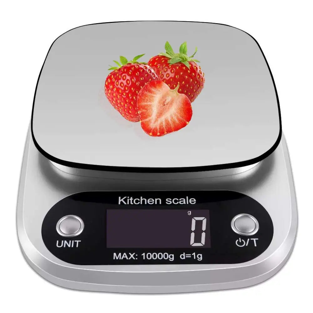 Digital Kitchen Scale 10kg LED Display | Stainless Steel Digital Kitchen Scale PLUSH 1pc 1g-10kg