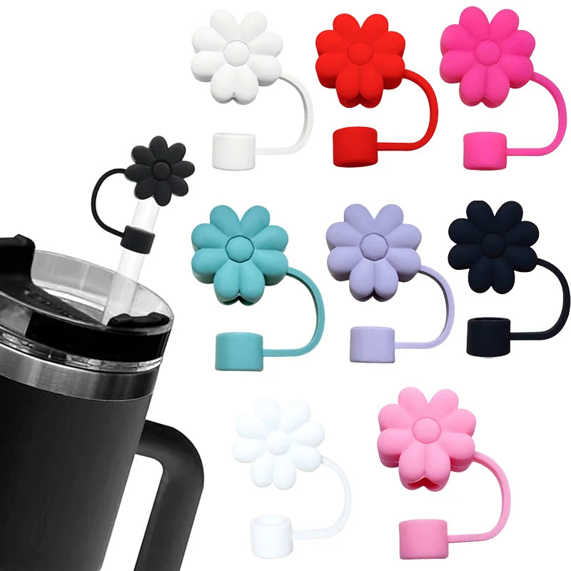 Flower Silicone Straw Cover Cap for Stanley Cup – 1pc Straw Cover Cap PLUSH
