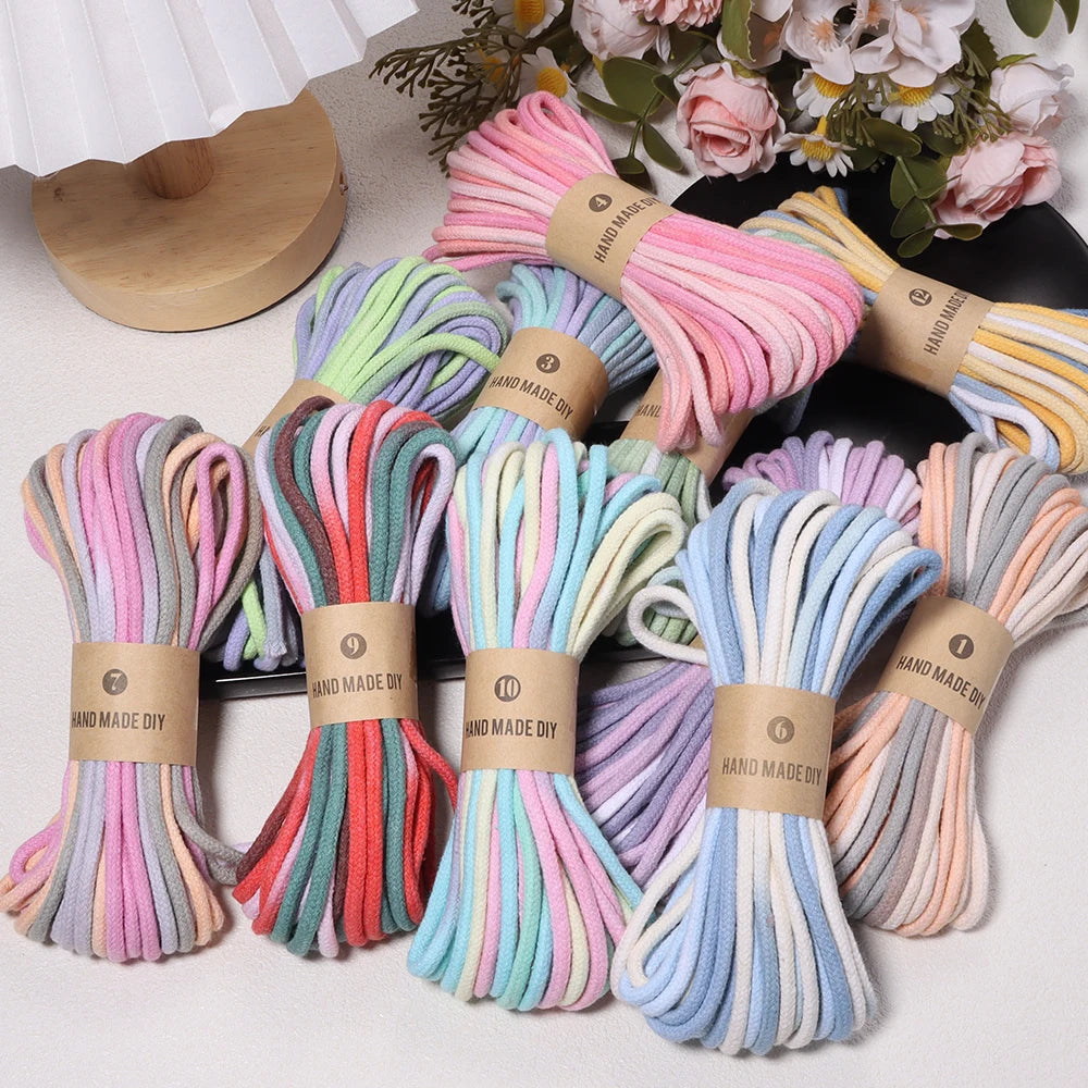4mm Gradient Tie Dye Cotton Macrame Cord 10 Yards – DIY Craft Macrame Cord PLUSH