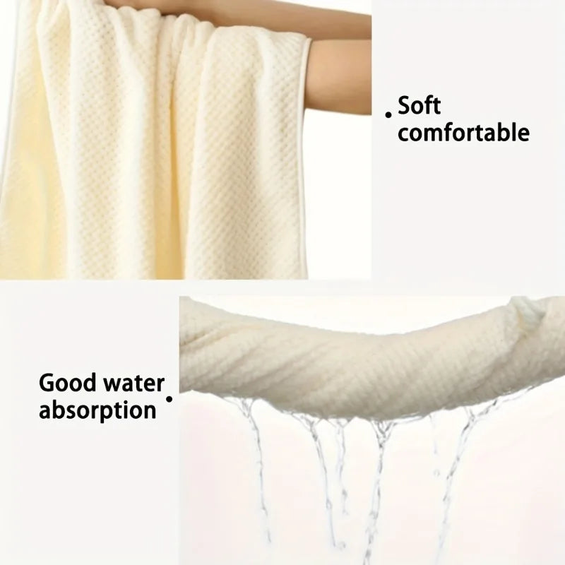 Oversized Pineapple Lattice Microfiber Bath Towel | Ultra Soft Microfiber Bath Towel PLUSH