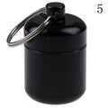 Waterproof Mini Pill Box Keychain – Aluminum Travel Case Pill Box Keychain PLUSH A