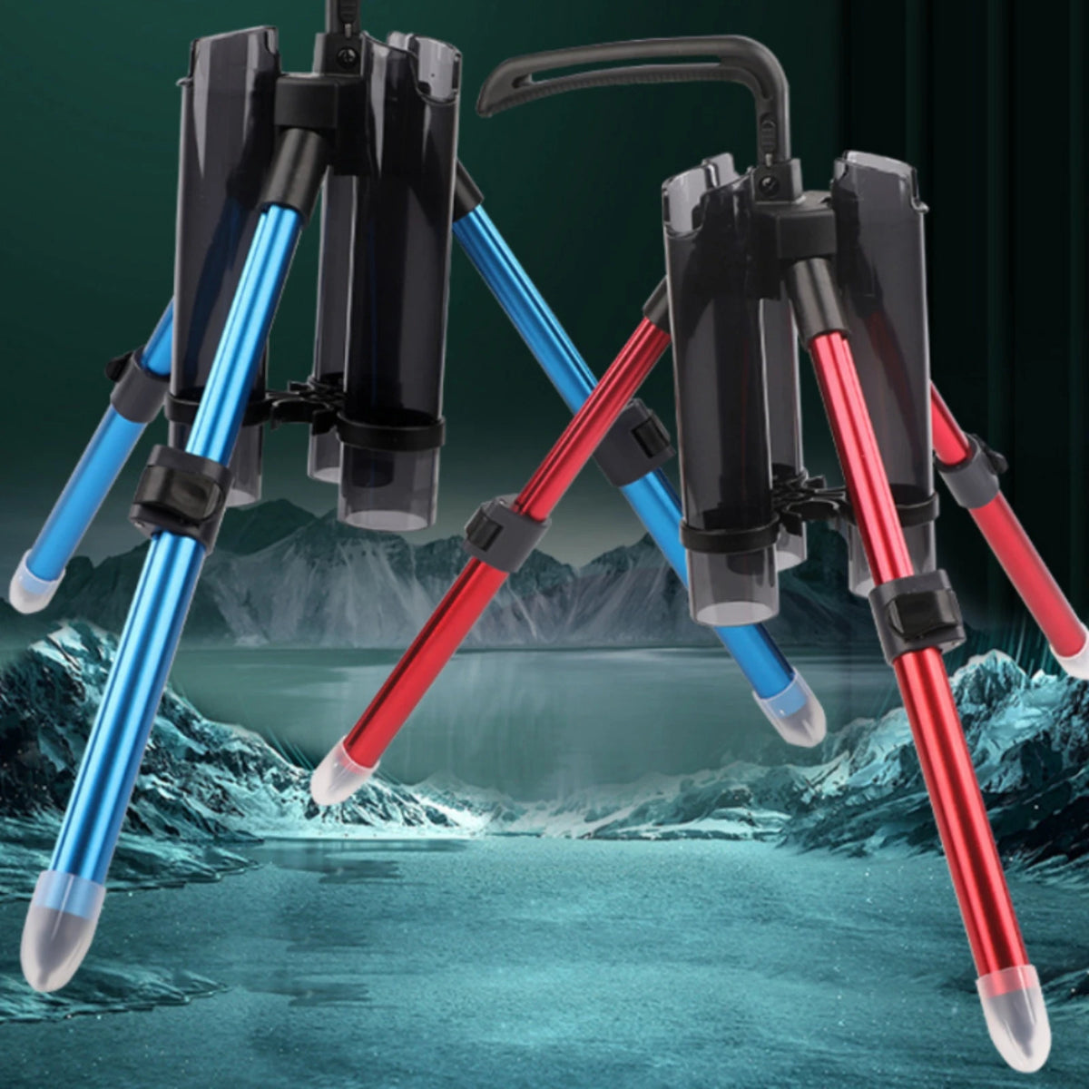 Foldable Fishing Rod Stand Tripod Holder with Handle Fishing Rod Stand PLUSH