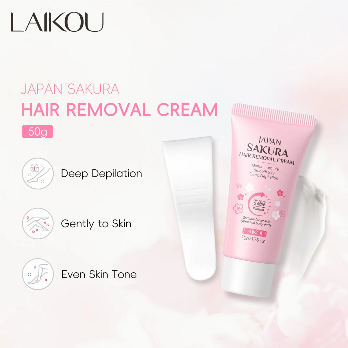 PWYUMAN Sakura Hair Removal Cream 50g – Men & Women Hair Removal Cream PLUSH