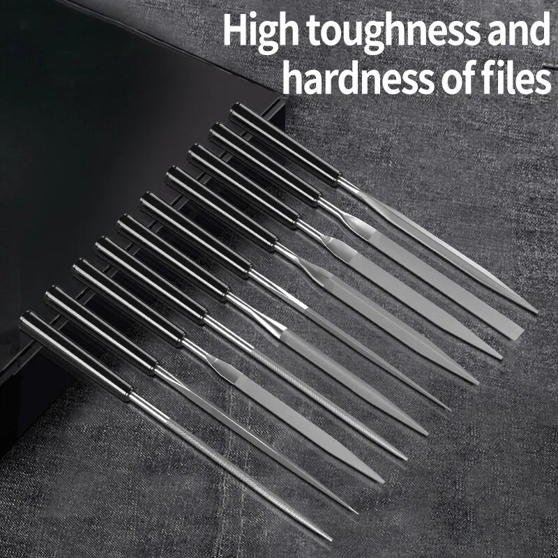 10pcs Metal Needle File Set – Steel Rasp for Wood, Glass & Stone Needle File Set PLUSH