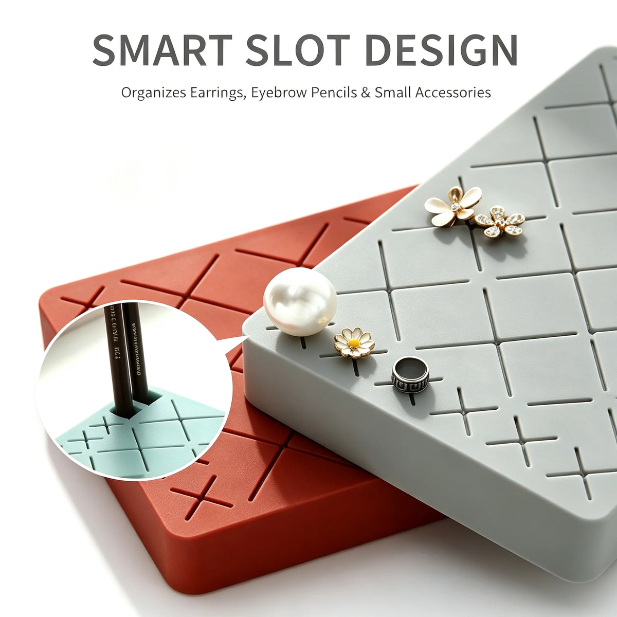 Silicone Lipstick Holder & Makeup Organizer – 24 Slots Makeup Organizer PLUSH