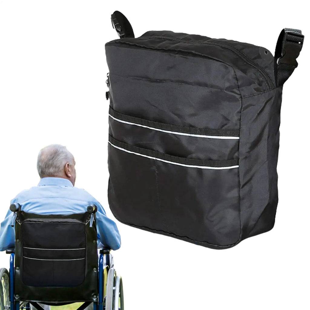 Wheelchair Rollator Bag – Water-Resistant Large Storage Tote Wheelchair Storage Bag PLUSH