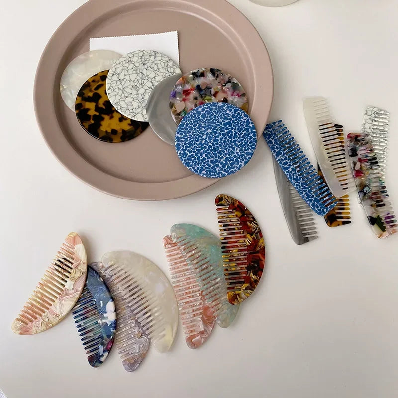 Colorful Acetate Hair Comb – Anti-Static Salon Styling Tool Hair Styling Comb PLUSH