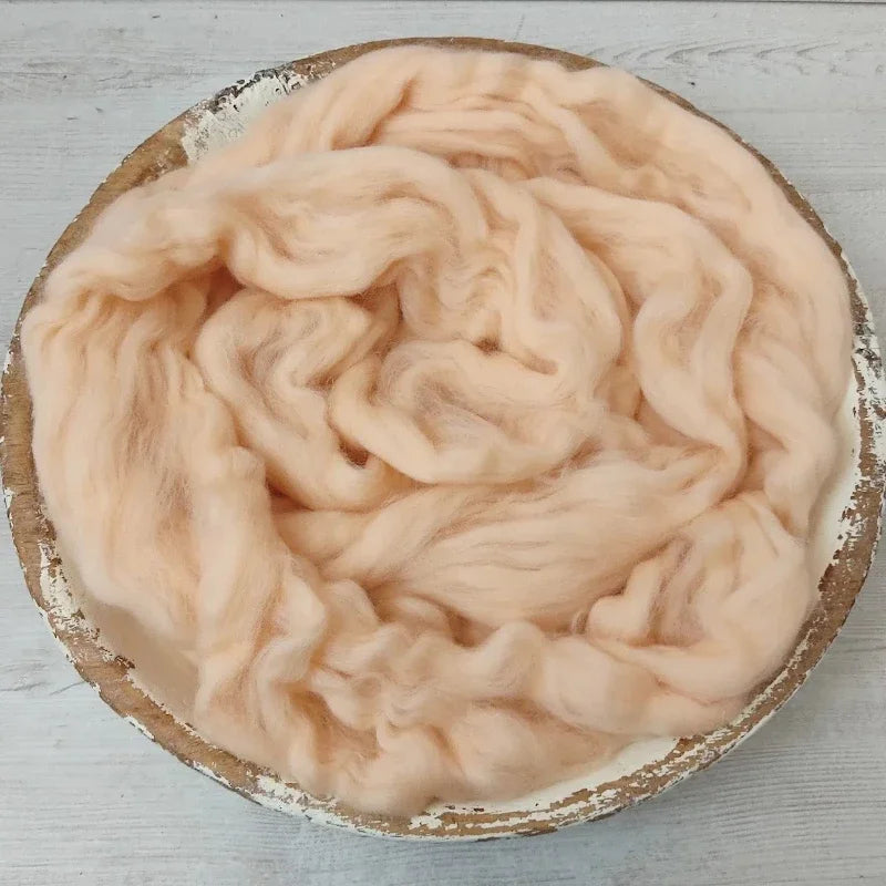 Wool Cloud Newborn Photography Prop – Velvet Basket Filler Newborn Photography Prop PLUSH a