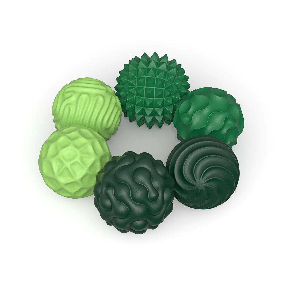 Silicone Magnetic Fidget Balls – Sensory Desk Toy 6 or 12pcs Magnetic Fidget Toy PLUSH Green-6pcs-opp