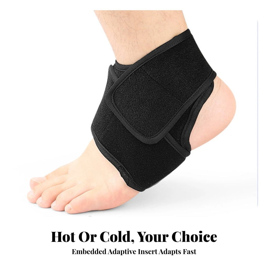 Reusable Ankle Ice Pack Wrap with Strap | Cold & Warm Compress Ankle Ice Pack Wrap PLUSH
