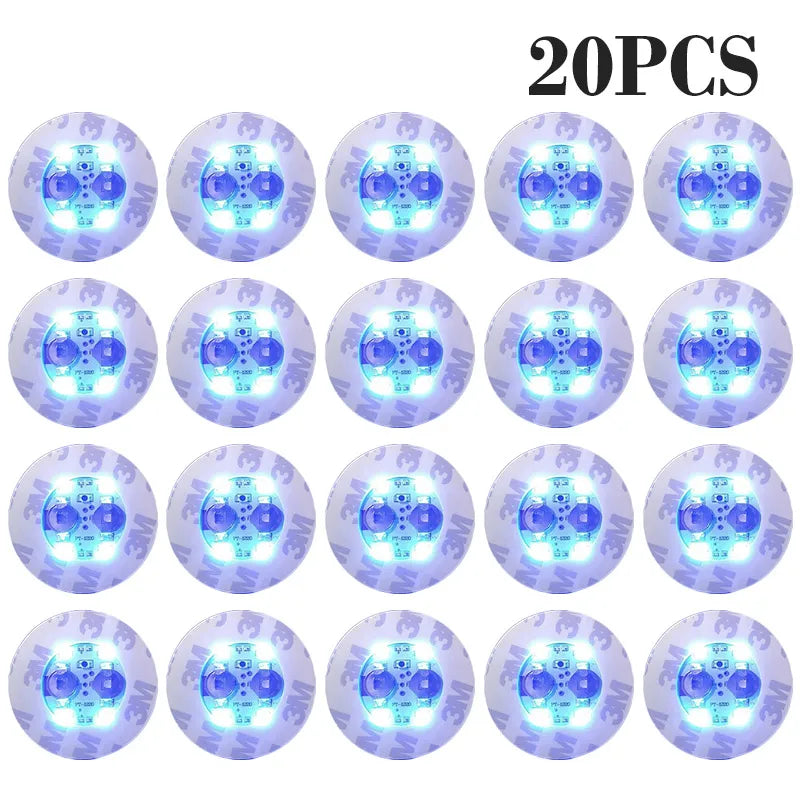 150pcs LED Luminous Coaster Stickers for Bar, Drinks & Bottles LED Party Coasters PLUSH Blue-20PCS 6cm
