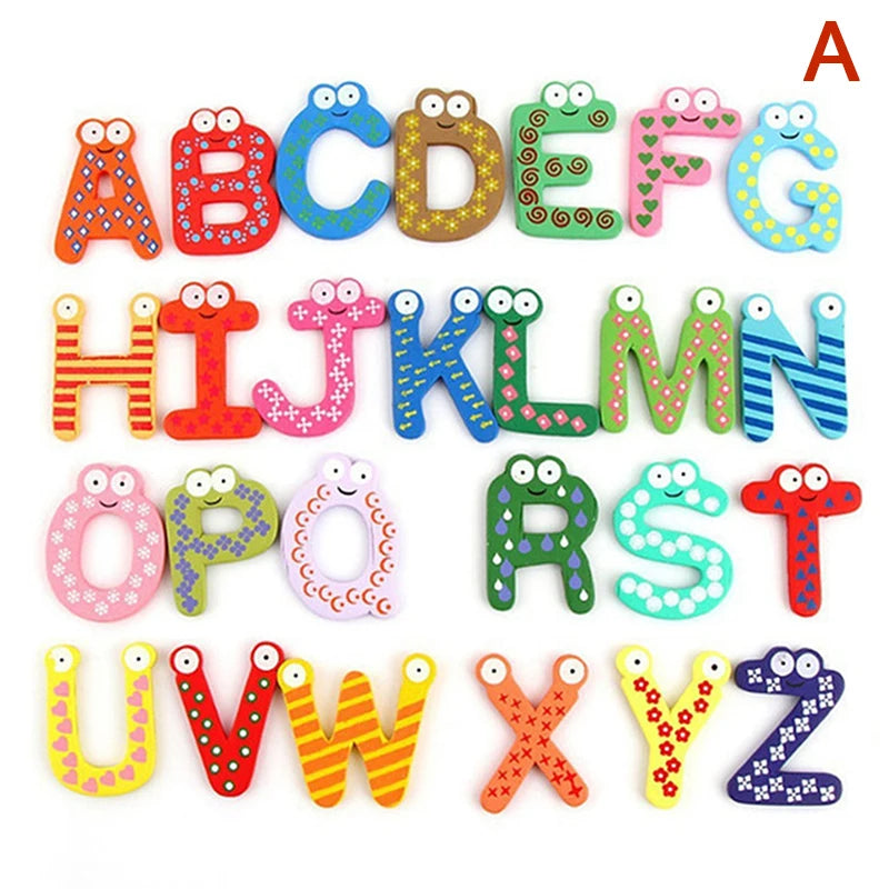 Magnetic Wooden Alphabet Fridge Magnets – Educational Kids Toy Educational Kids Toy PLUSH A