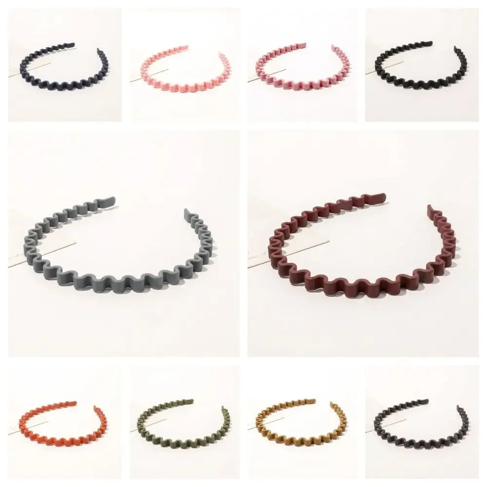 Korean Matte Teeth Wave Headband – Non-Slip Hair Hoop Hair Headband PLUSH